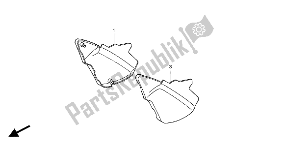 All parts for the Side Cover of the Honda CBF 600N 2004