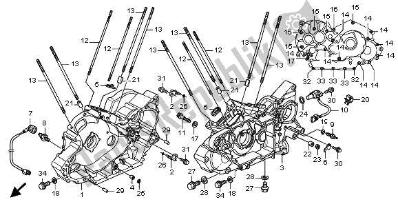 Todas las partes para Caja Del Cigüeñal de Honda VT 1300 CX 2010