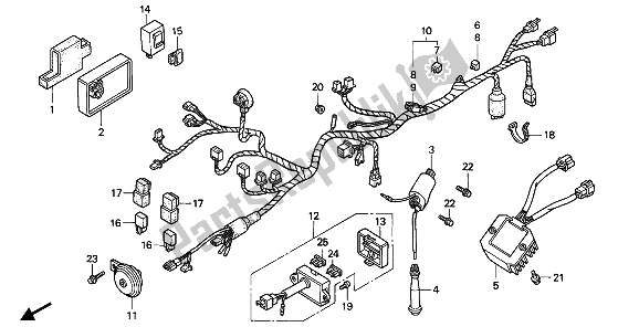 Wszystkie części do Wi? Zka Przewodów I Cewka Zap? Onowa Honda NX 650 1992