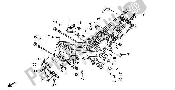 All parts for the Frame Body of the Honda NTV 650 1997