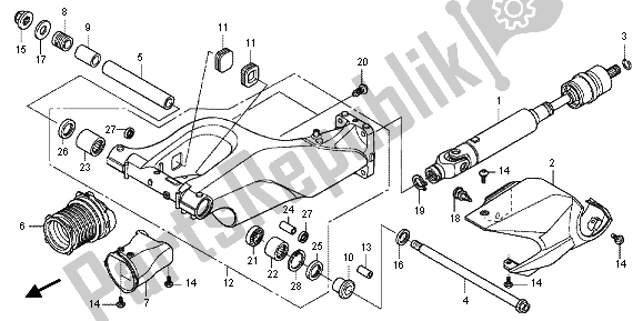 Todas las partes para Basculante de Honda VFR 1200 FD 2013