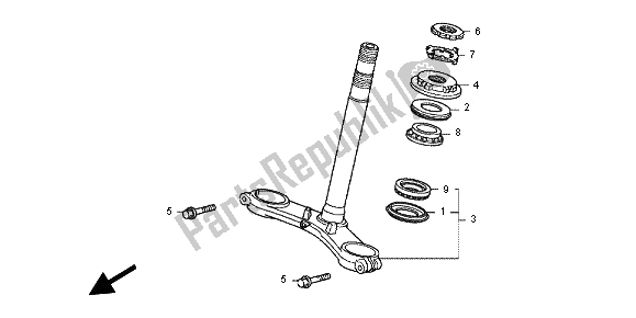 All parts for the Steering Stem of the Honda CBR 600F 2012