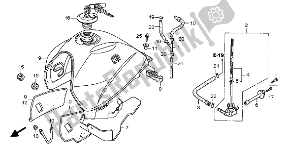 Wszystkie części do Zbiornik Paliwa Honda XL 125V 2002