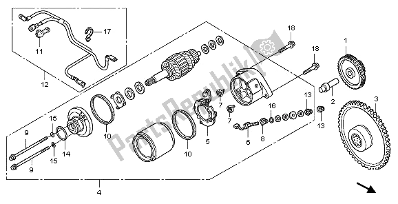 Tutte le parti per il Motore Di Avviamento del Honda PES 125 2009