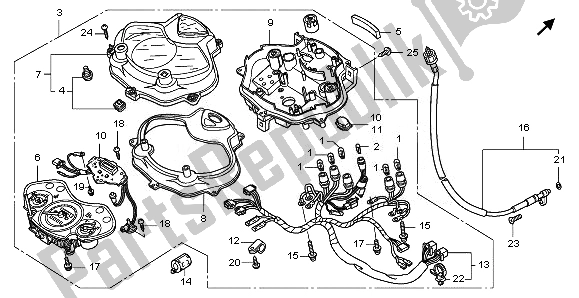 Alle onderdelen voor de Meter (kmh) van de Honda PES 125 2010