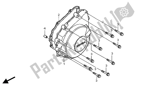 Tutte le parti per il Coperchio Del Generatore del Honda CBF 600 NA 2004