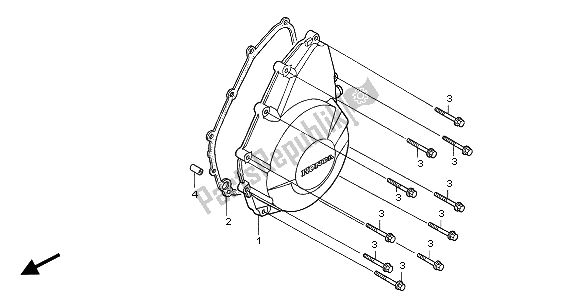 Tutte le parti per il Coperchio Carter Sinistro del Honda CBR 1100 XX 2005