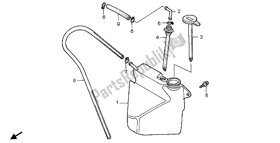 Todas las partes para Tanque De Reserva de Honda GL 1500 SE 1995