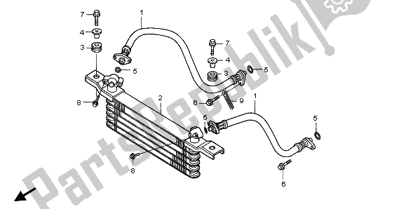 Todas las partes para Enfriador De Aceite de Honda TRX 350 FE Fourtrax Rancher 4X4 ES 2000