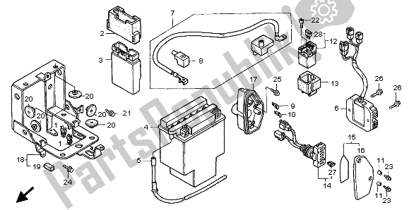 Tutte le parti per il Batteria del Honda VT 1100C2 1999