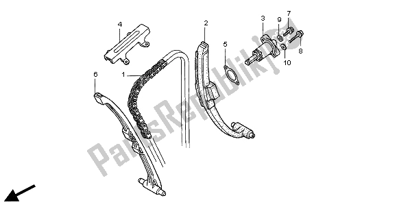 Tutte le parti per il Catena A Camme E Tenditore del Honda CB 500S 2002