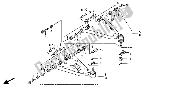 Tutte le parti per il Braccio Anteriore del Honda TRX 300 EX Sportrax 2006