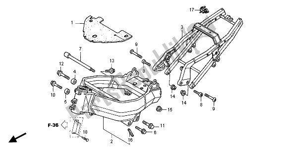 Tutte le parti per il Corpo Del Telaio del Honda CBR 900 RR 2001