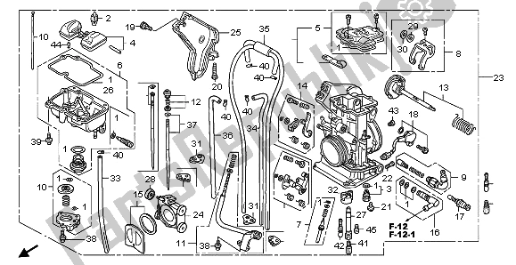 Tutte le parti per il Carburatore del Honda CRF 450R 2002