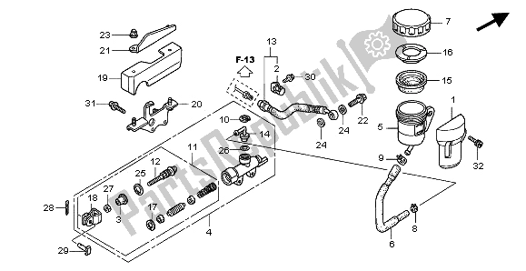 Tutte le parti per il Pompa Freno del Honda VTX 1800C 2002