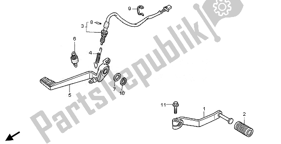 Tutte le parti per il Pedale del Honda VFR 800A 2010