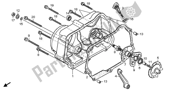 Todas as partes de Tampa Direita Do Cárter do Honda CRF 50F 2011