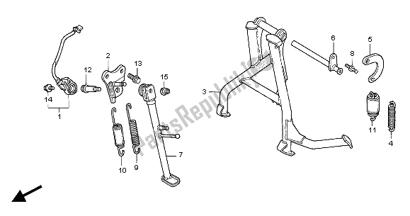 All parts for the Stand of the Honda CBR 600F 2004