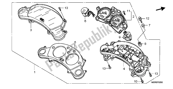 Todas as partes de Metro (mph) do Honda CBF 600S 2009