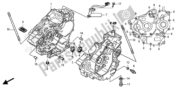 Todas las partes para Caja Del Cigüeñal de Honda CRF 250M 2014