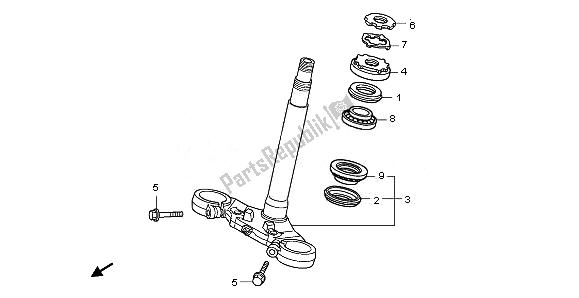 All parts for the Steering Stem of the Honda CBF 1000 FS 2011