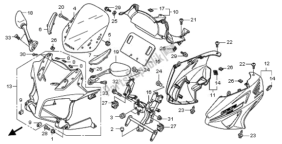 Toutes les pièces pour le Capot du Honda CBF 600 SA 2010