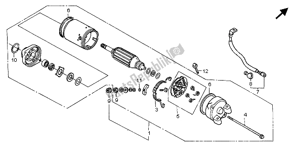 Todas las partes para Motor De Arranque de Honda VT 750C2 1998