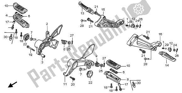 Todas las partes para Paso de Honda VTR 1000F 2003