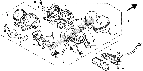 All parts for the Meter of the Honda CB 1300X4 1999