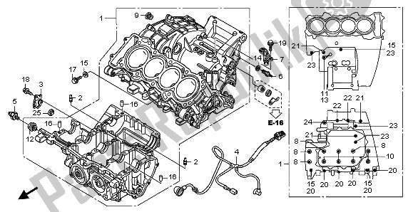 Todas las partes para Caja Del Cigüeñal de Honda CB 600 FA Hornet 2010