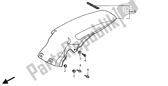 Todas las partes para Guardabarros Trasero de Honda CR 500R 2001