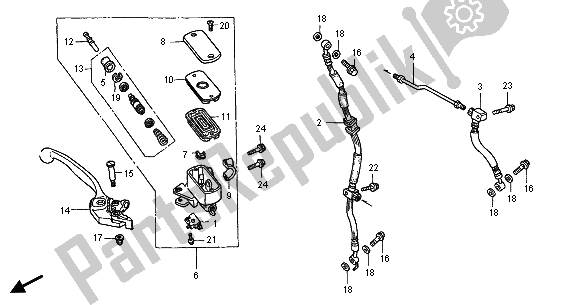 Todas las partes para Fr. Cilindro Maestro Del Freno de Honda CB 1100 SF 2001