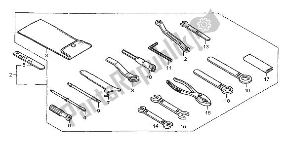 Todas las partes para Herramientas de Honda ST 1100A 1996