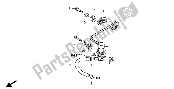 All parts for the Solenoid Valve of the Honda FES 150A 2009