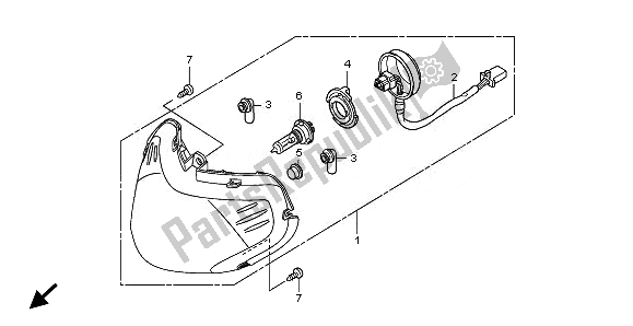 Todas las partes para Faro de Honda SH 300 2010