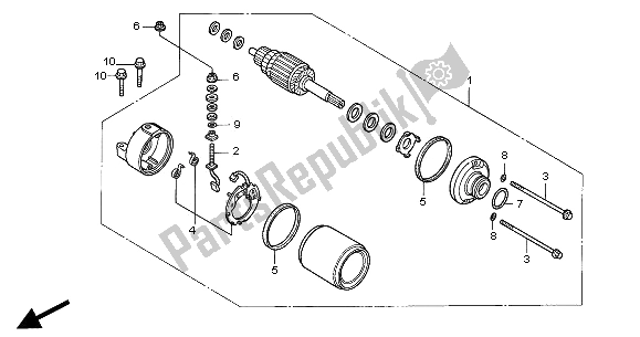 Tutte le parti per il Motore Di Avviamento del Honda CBR 600F 2002