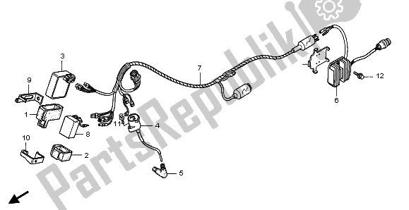 Todas las partes para Arnés De Cables de Honda TRX 300 EX Sporttrax 2001