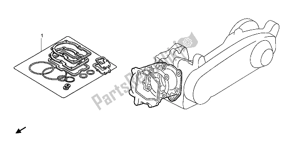 Alle onderdelen voor de Eop-1 Pakkingset A van de Honda PES 125R 2013
