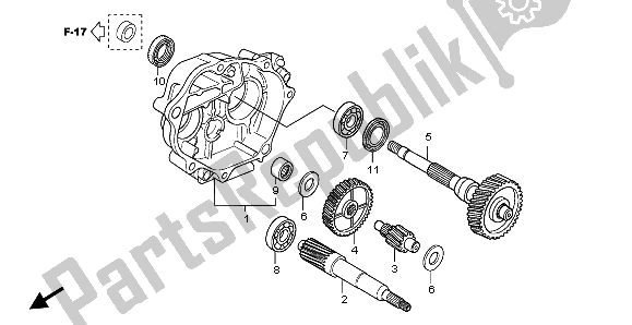 All parts for the Transmission of the Honda SH 300A 2009