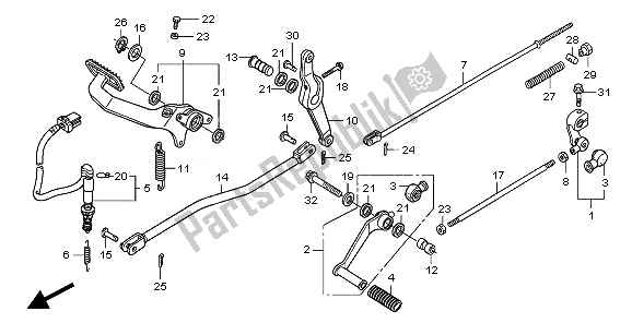 Todas as partes de Pedal do Honda VT 750C2B 2010