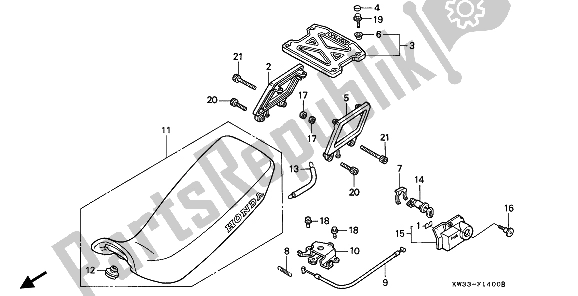 Wszystkie części do Siedzenie Honda NX 250 1993