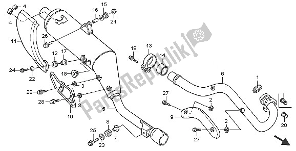 Tutte le parti per il Silenziatore Di Scarico del Honda XR 125L 2005