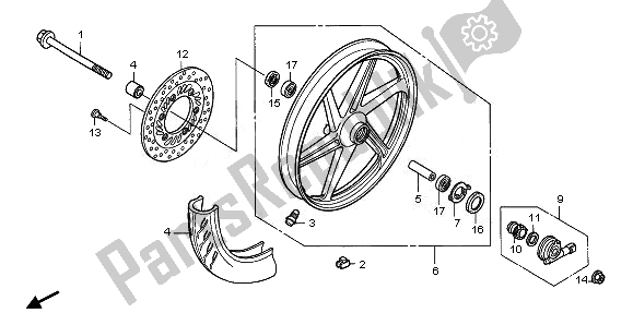 Tutte le parti per il Ruota Anteriore del Honda CBR 125 RW 2008