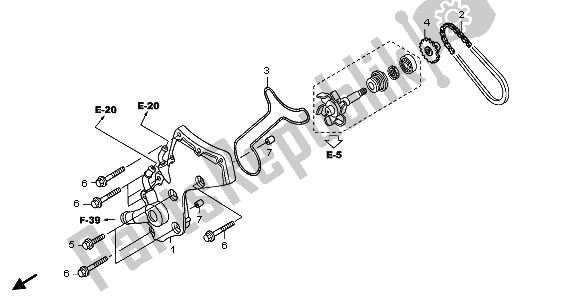 Alle onderdelen voor de Waterpomp Deksel van de Honda ST 1300 2009