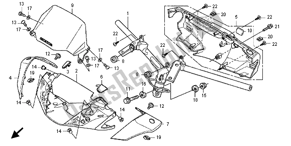 Alle onderdelen voor de Handvatpijp & Handvatdekking van de Honda SH 150R 2012
