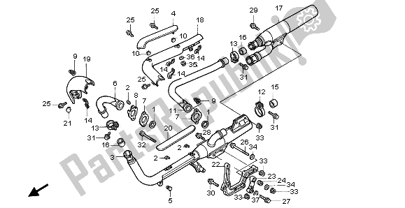 Todas las partes para Silenciador De Escape de Honda VT 1100C2 1996