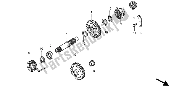 Todas las partes para Husillo De Arranque de Honda CR 500R 2001