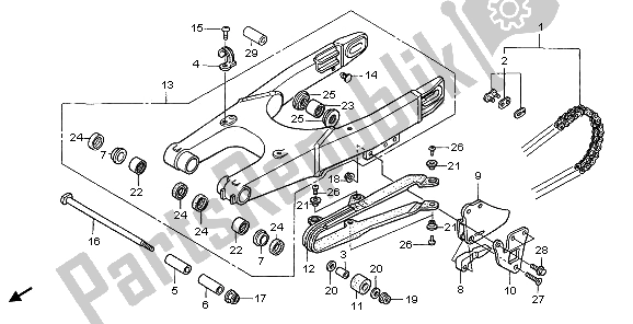 Tutte le parti per il Forcellone del Honda CR 85R SW 2006