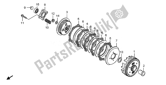 Todas as partes de Embreagem do Honda CBF 125M 2011