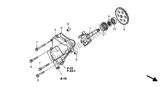 Tutte le parti per il Pompa Dell'acqua del Honda VTR 1000 SP 2001